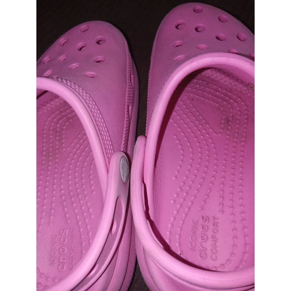 Crocs Classic Crush Clog‎ Pink Sz C13 Platform Shoes Iconic Girls 13